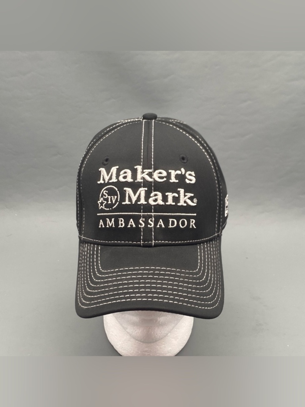 Maker's Mark Ambassador Hat The Game A-Flex Black White Contrast Stitch Cap OSFM